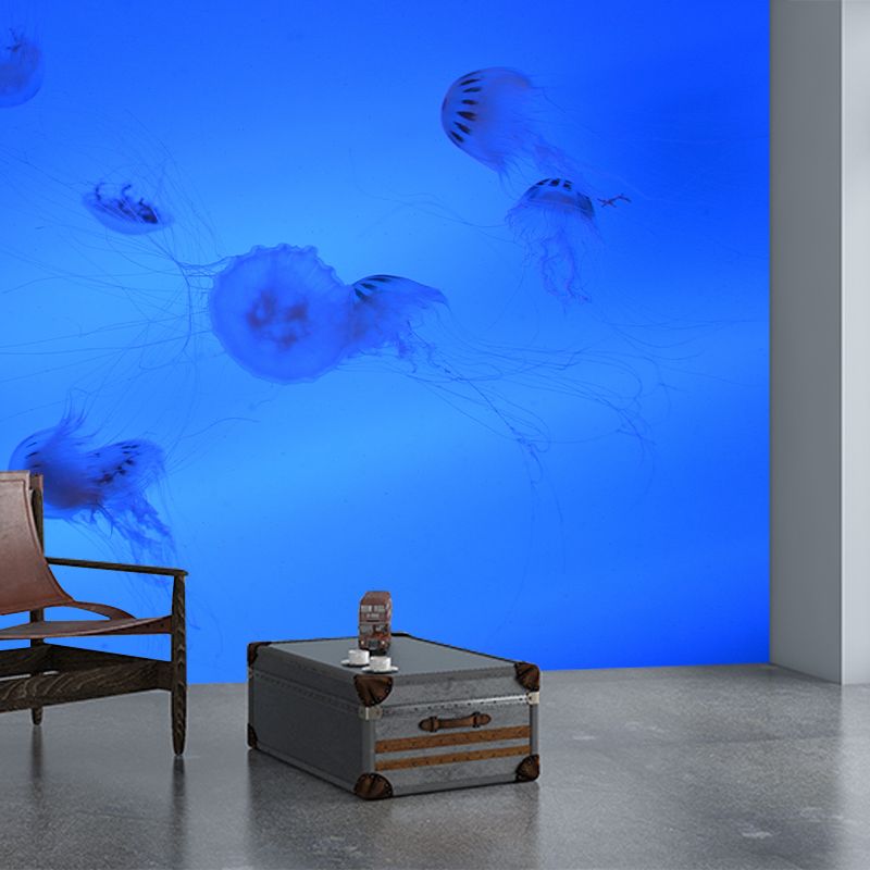 Marine Life Mural Environment Friendly Wallpaper for Girl's Bedroom, Made to Measure