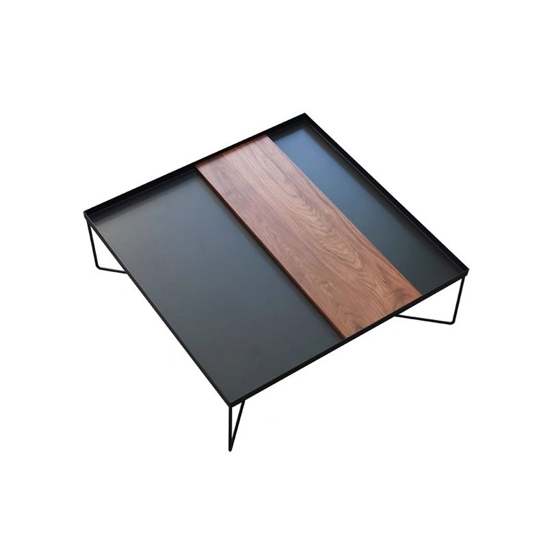 Modern Style Metal Craft Cross Table Base Black Rectangular & Square Coffee Table