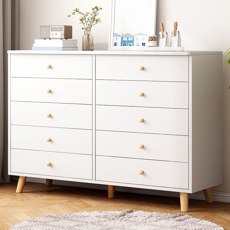 Modern Combo Dresser Wood Horizontal Storage Chest Dresser for Bedroom
