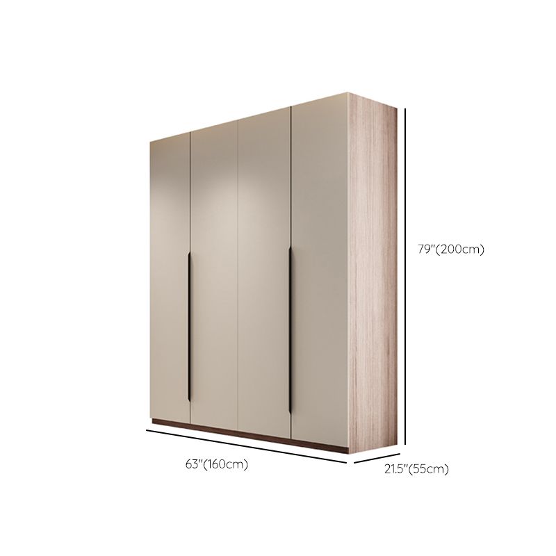 Hinged Wardrobe Cabinet Engineered Wood Wardrobe Armoire for Bedroom