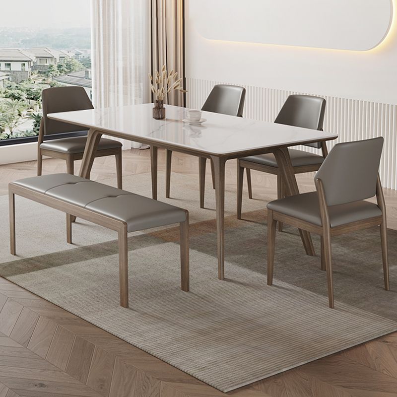 1/5/7 Pcs Modern Style Rectangle Stone Standard Height Dining Table Furniture