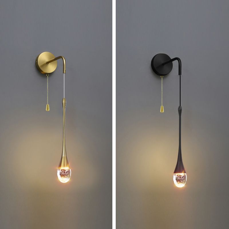 Unique Shape Crystal Wall Light Modern Style 1 Light Wall Mount Light for Bedroom