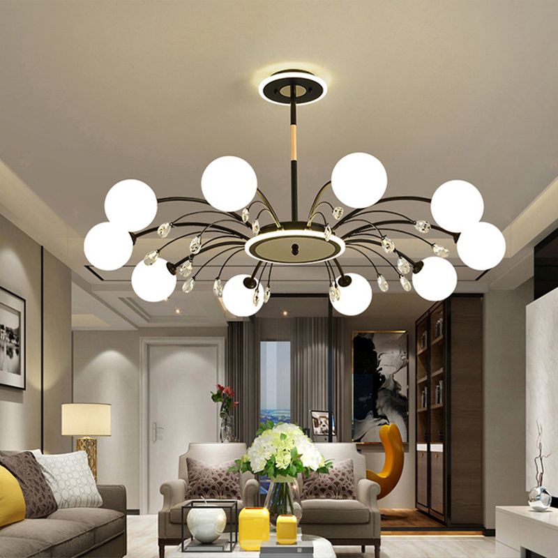 Globe Chandelier Light Fixture Designer Modern Simplicity Milk Glass Pendant Lighting for Restaurant