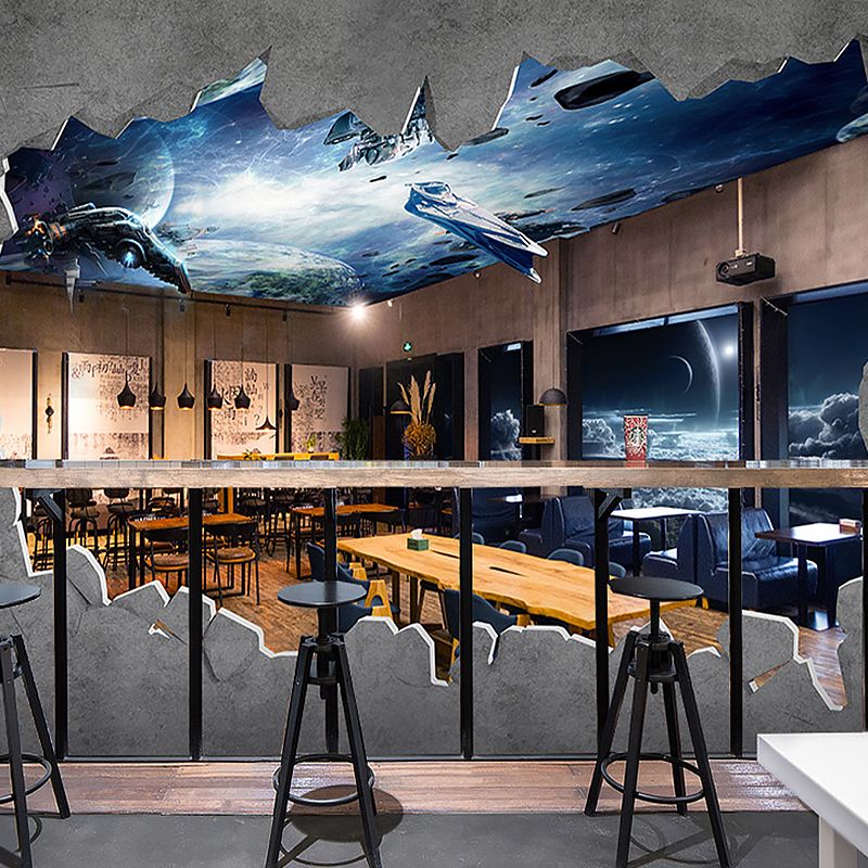 Meerkleurige decoratieve kunst aan de muur met 3D-print Galaxy-patroon voor de woonkamer