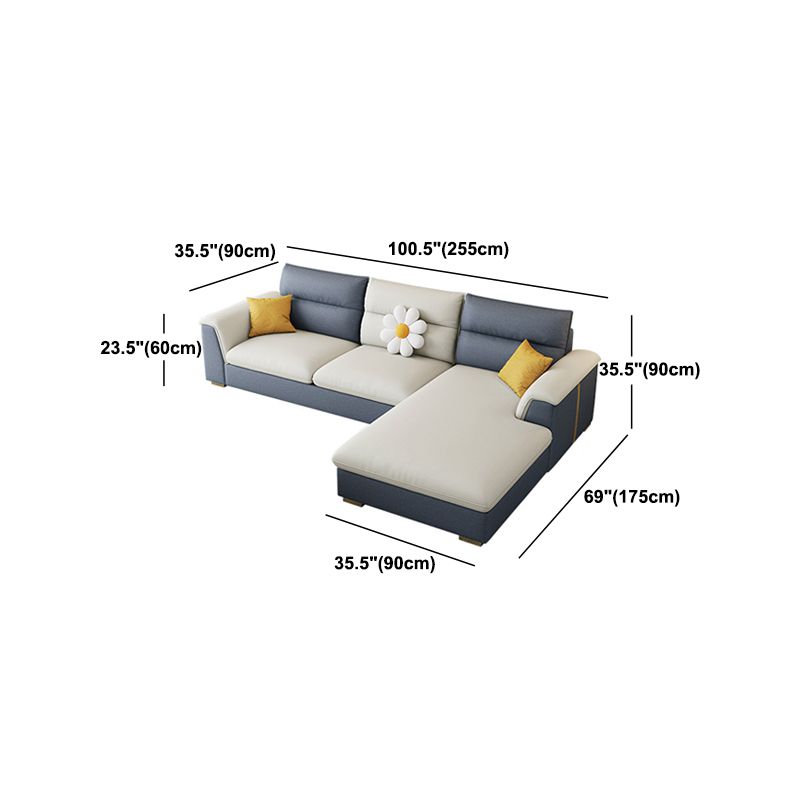 Glam 3/4 Seater Faux Leather Pillow Top Arm Sofa for Living Room