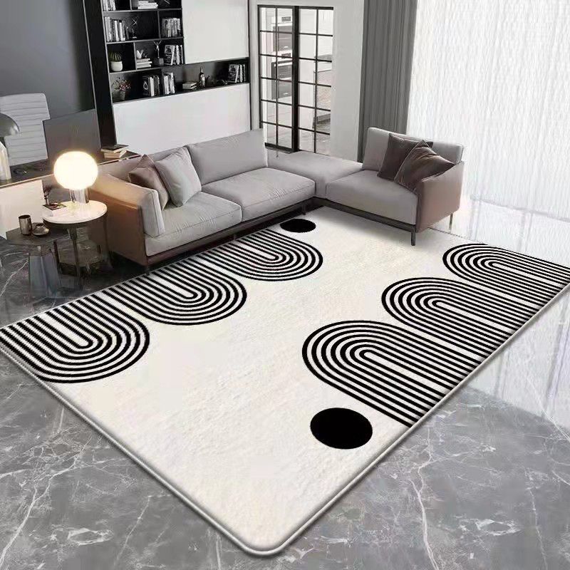 Grün moderner Teppich Polyester Circle Teppich Waschbar Teppich für Wohnzimmer