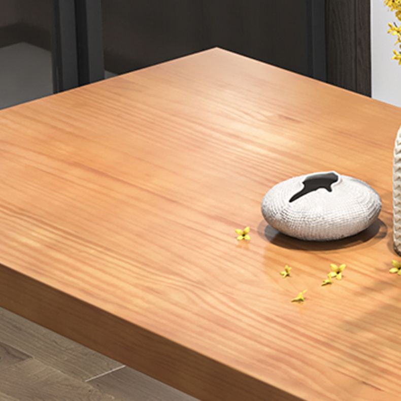 1/2/5/7 Ensemble de restauration industrielle en métal PCS avec table rectangle et chaises en bois