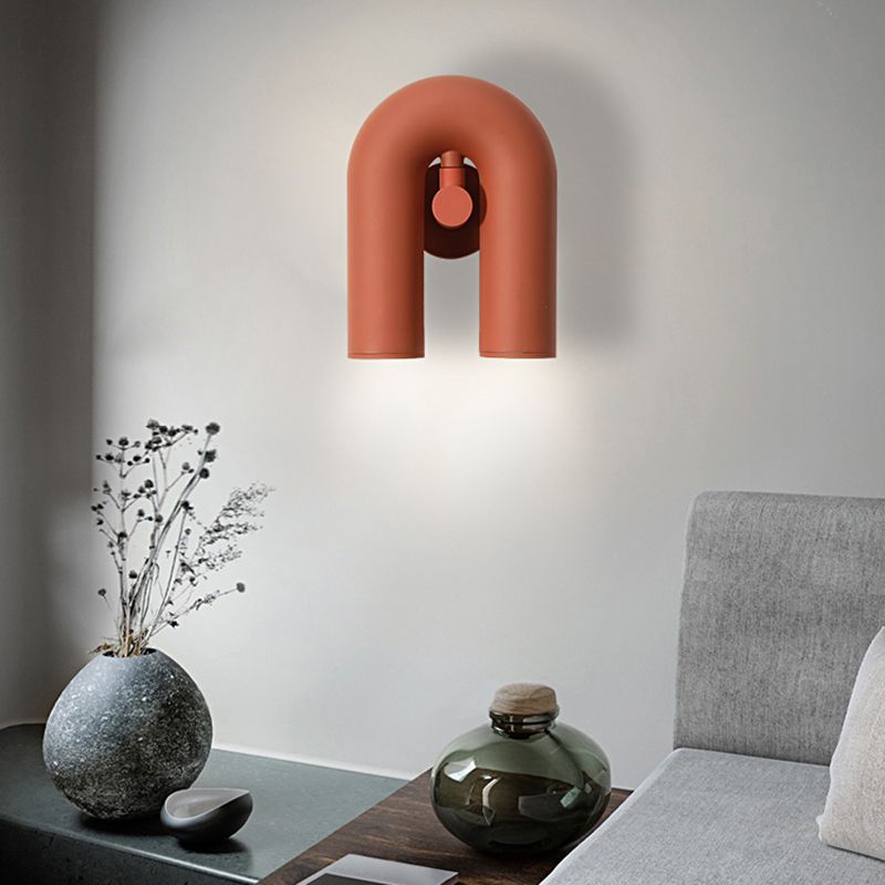 2-Light Geometric Wall Mount Light Modern Style Resin Wall Mount Lighting