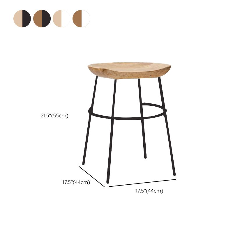 Solid Wood Modern Counter & Bar Stools Matte Finish Indoor Stools