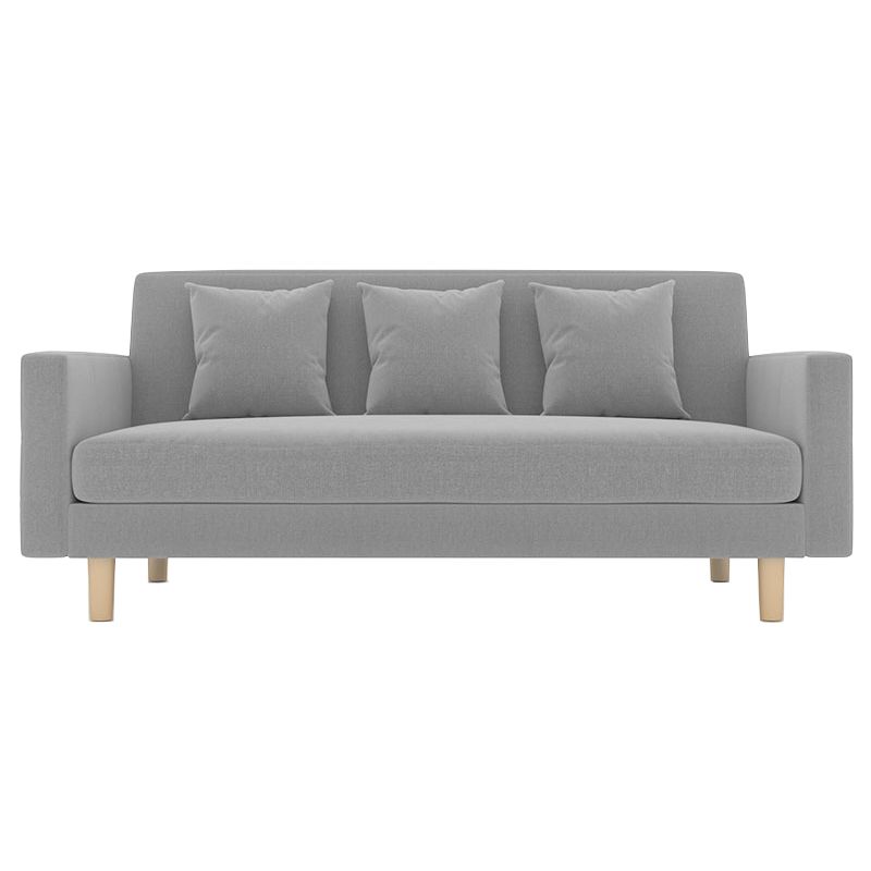 Modern Loose Back Standard Slipcovered with Storage Square Arm Sofa