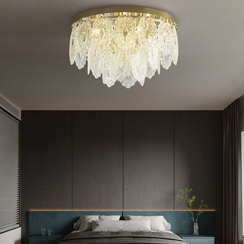 Contemporary Flush Mount Light Glass Shade Flush Mount Ceiling Light Fixture