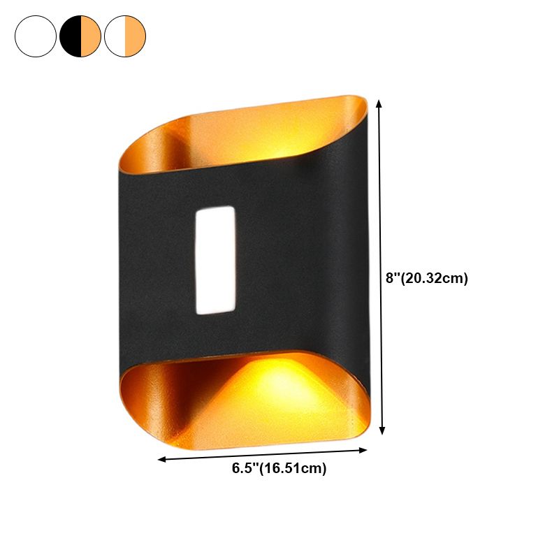 Metal Square Shape Wall Lights Modern Style 3 Light Wall Mount Fixture for Living Room