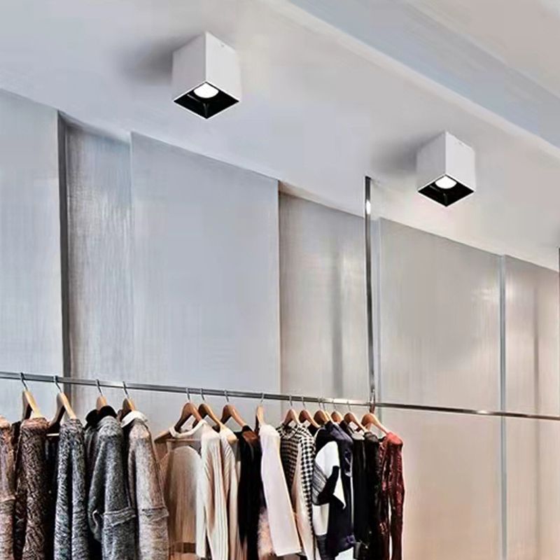 Cube 1 - Light Minimalist Flush Mount Contemporary Flush in Black / White