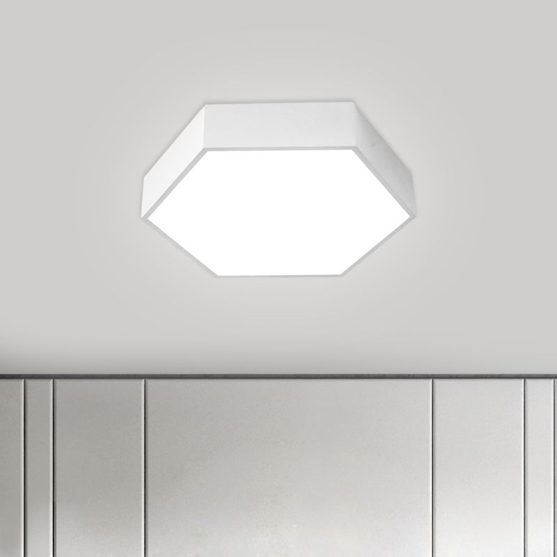 Hexagon LED Flush Ceiling Light Macaroon Acrylic Red/Yellow/Green Flush Mount Lighting for Children Room