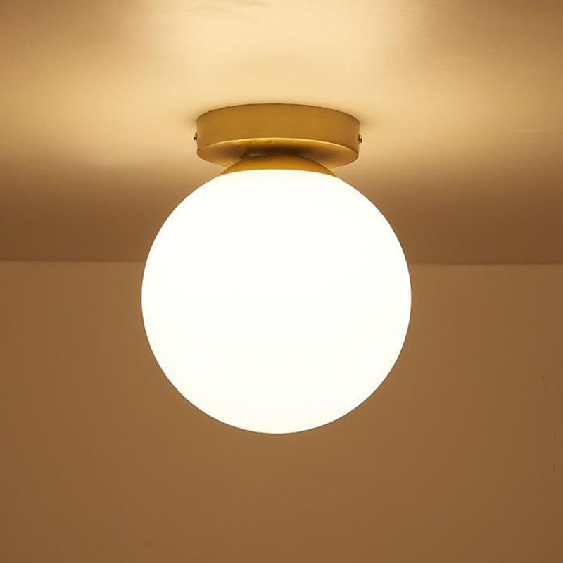 Contemporary Glass Ceiling Light Golden Flush Mount Lighting for Bedroom
