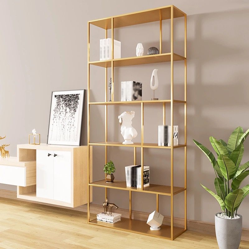 Modern Style Metal Bookshelf Open Shelf Bookcase for Study Room