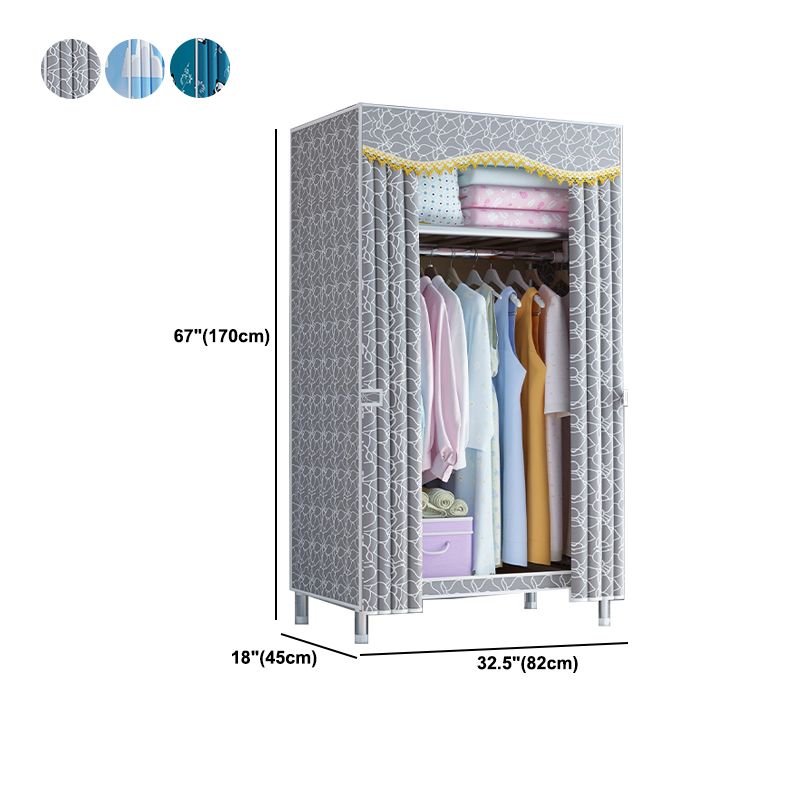 Modern Style Metal Wardrobe Bedroom Wardrobe Closet with Legs