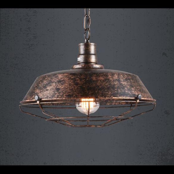 1 lampada a sospensione a sospensione leggera industriale retrò lampada sospesa in metallo con grill per sala da pranzo