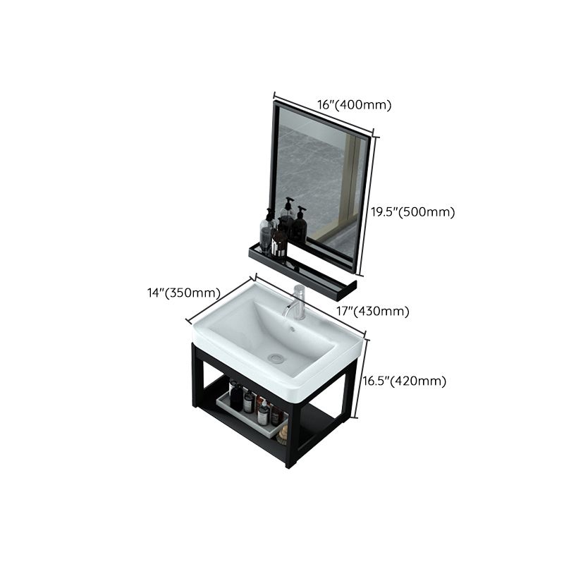 Modern Bathroom Vanity Set Wall Mount Single-Sink Bathroom Sink Vanity