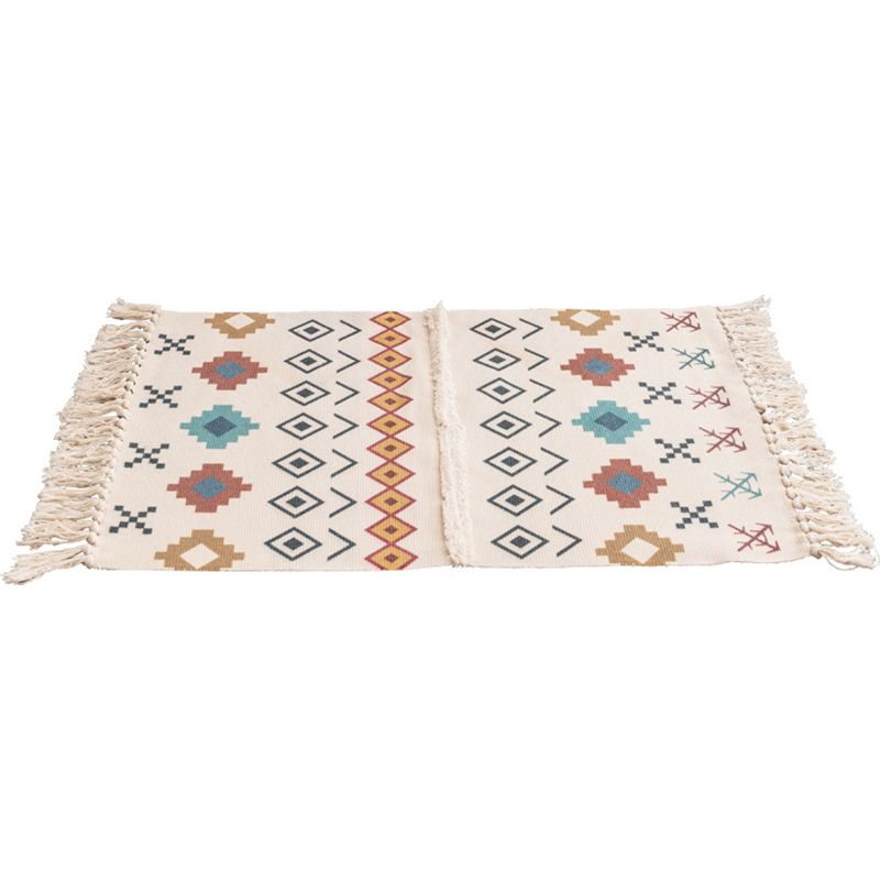 Novelty Multicolored Geometry Rug Cotton Bohemia Carpet Pet Friendly Rug for Indoor