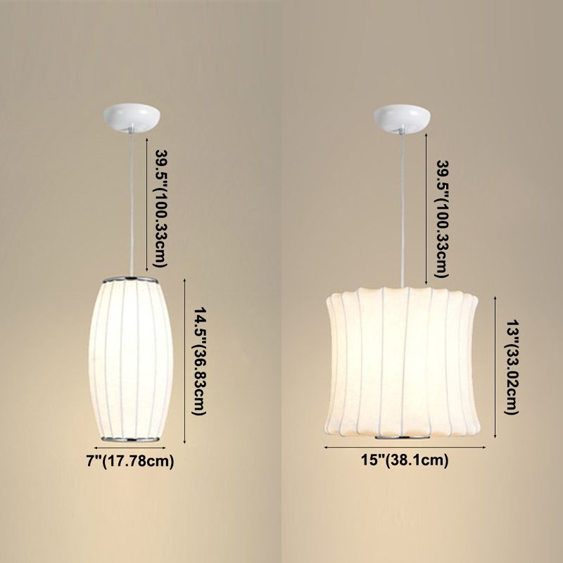 1 Light Pendant Light Fixture Modern Simple Silk Hanging Pendant Lights for Restaurant