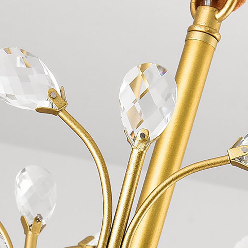 Countryside Candle Chandelier 3 Head Crystal Pendant Lighting Fixtures for Dining Room