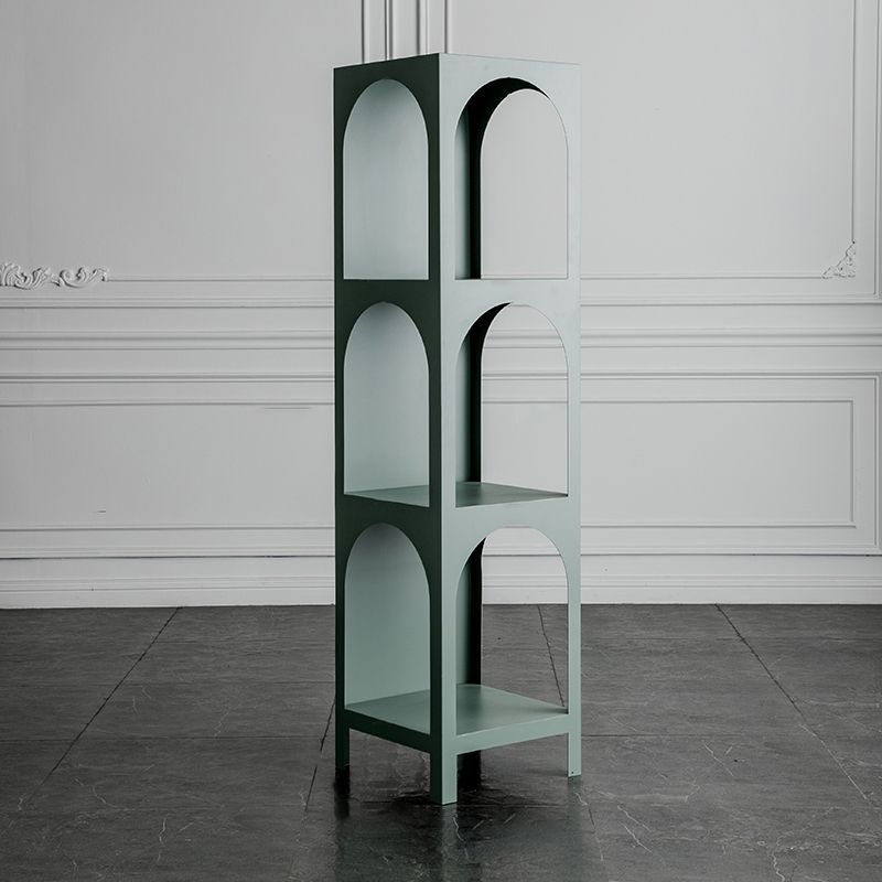 Scandinavian Shelf Bookcase Metal Standard Book Shelf with Rectangular Shelves