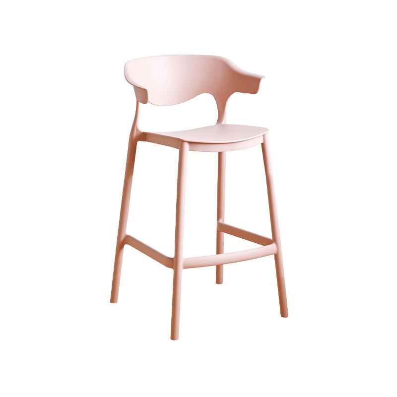Scandinavian Stackable Milk Tea Shop Stool Matte Finish Plastic Barstool