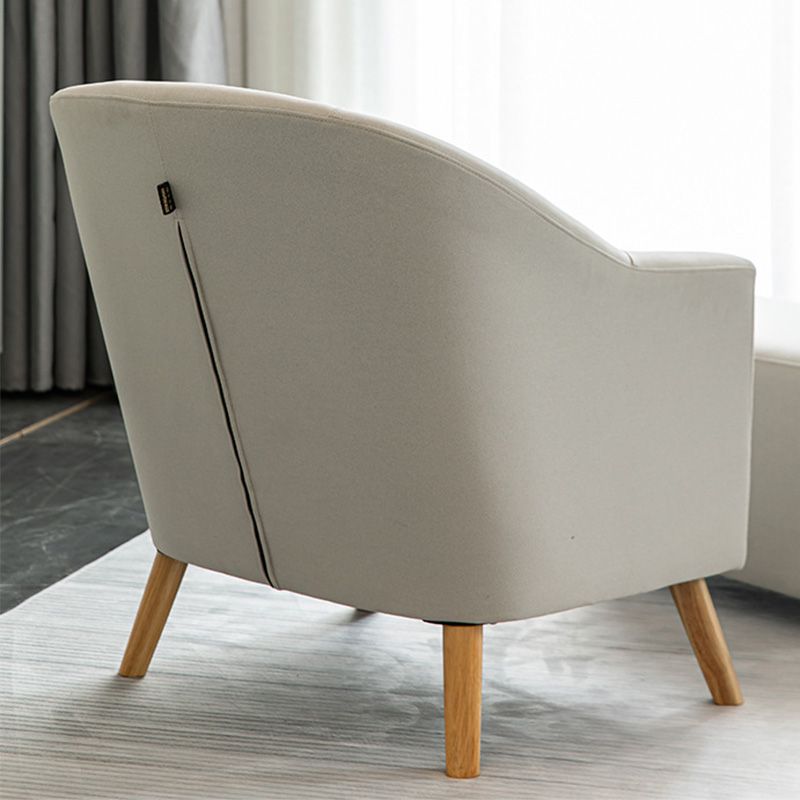 26.77" L * 27.55" W * 32.67" H Bonded Leather Barrel Accent Chair Sloped Arms Barrel Chair