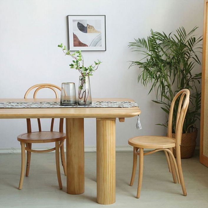 Modern Dining Set 1/5/7 Pieces Rectangle Pine Wood Dining Table for Living Room