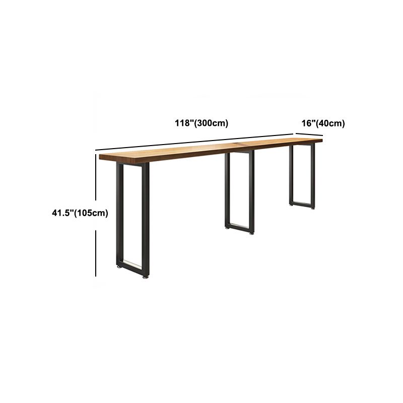 Modern Bar Table Set 1/7 Pieces Rectangle Pine Wood Counter Table for Convenience Store