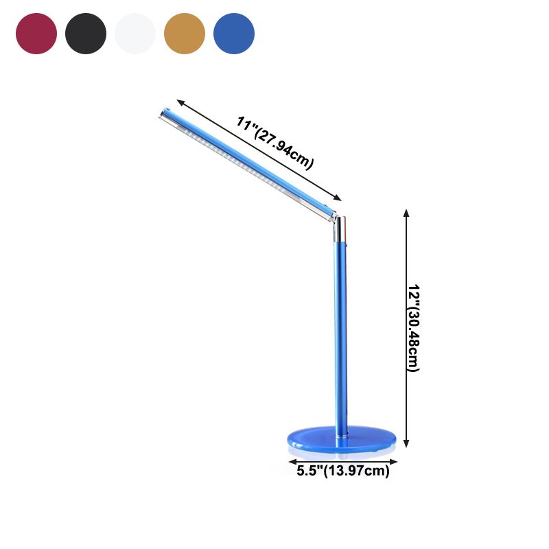 1 Light Light Linear Light Light da tavolo da notte in metallo contemporaneo per sala da studio