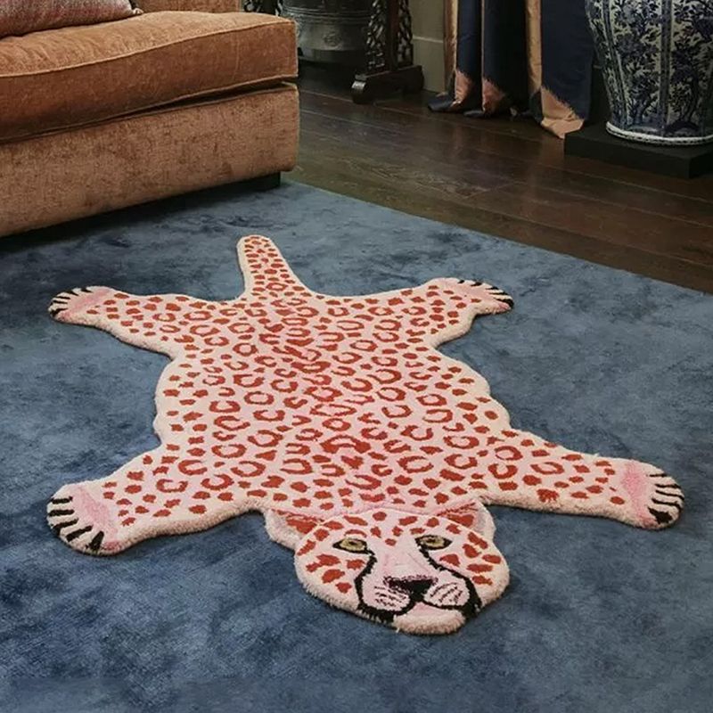 Nieuwe luipaard Gedrukt Trug Polyester binnen Tapijt Non-slip ruggebied Tapijt voor woonkamer