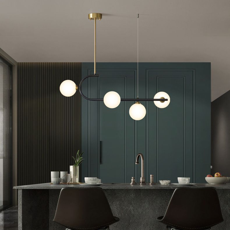 Linear Hanging Pendant Lights Contemporary Glass Ceiling Pendant Light