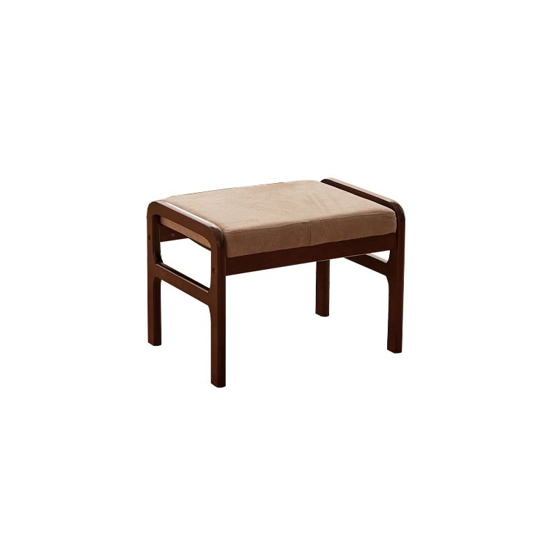 Suede and Solid Wood Rocking Chair with Padded Seat Rocker Chair Removable Cushions