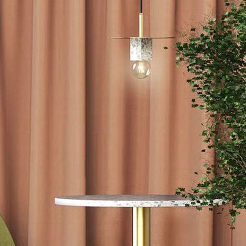 Pendant de style moderne Light Nordic Style Stone Cube suspendu pour le chevet
