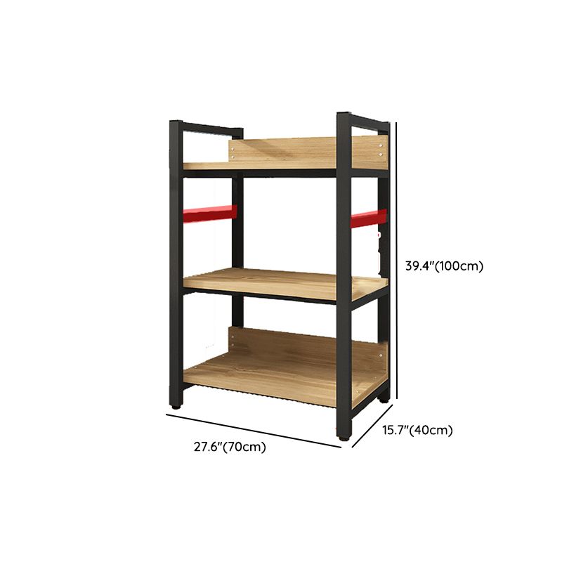 Scandinavian Open Back Bookcase with Shelves for Home Office