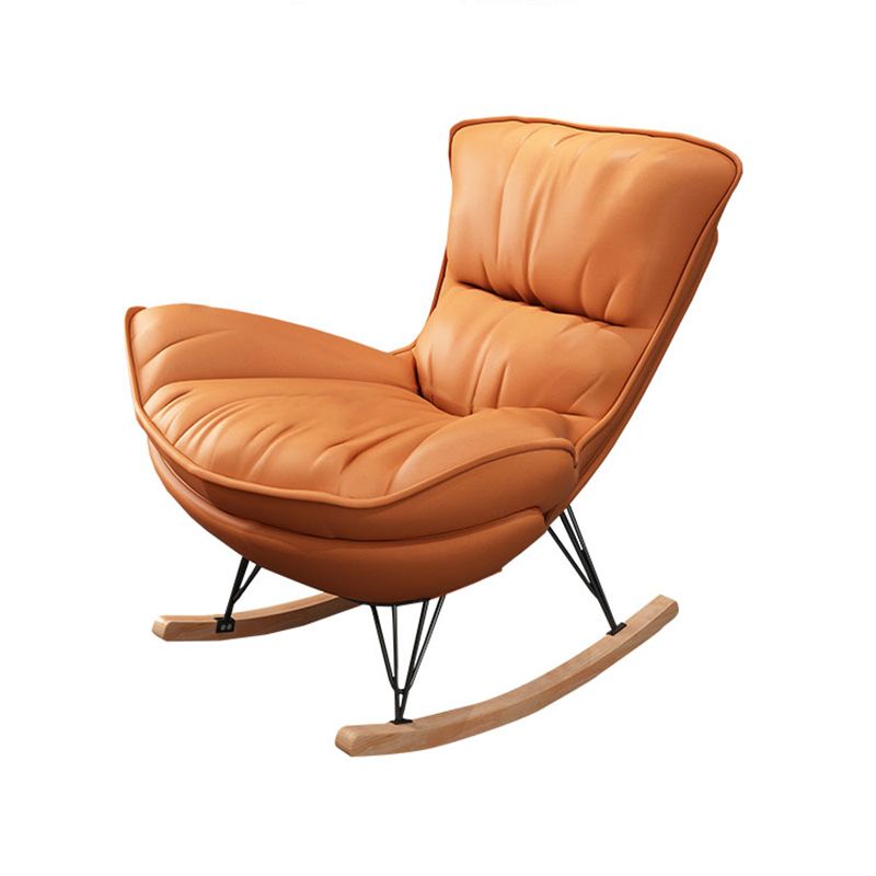 Gorgeous Faux Leather Rocking Chair Water Resistant Rocker Chair for Living Room