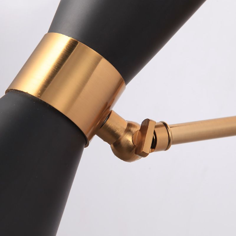 Postmodern Horn Shape Vanity Light with Iron Shade for Shower Room