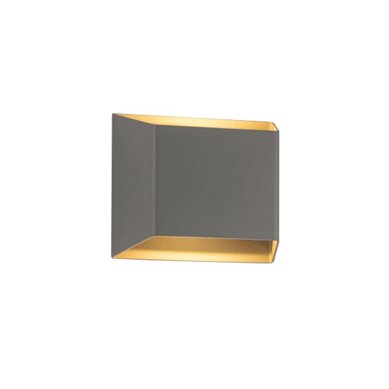 Grey Aluminum LED 1 - Light Wall Fixture Square Wall Mounted Lighting