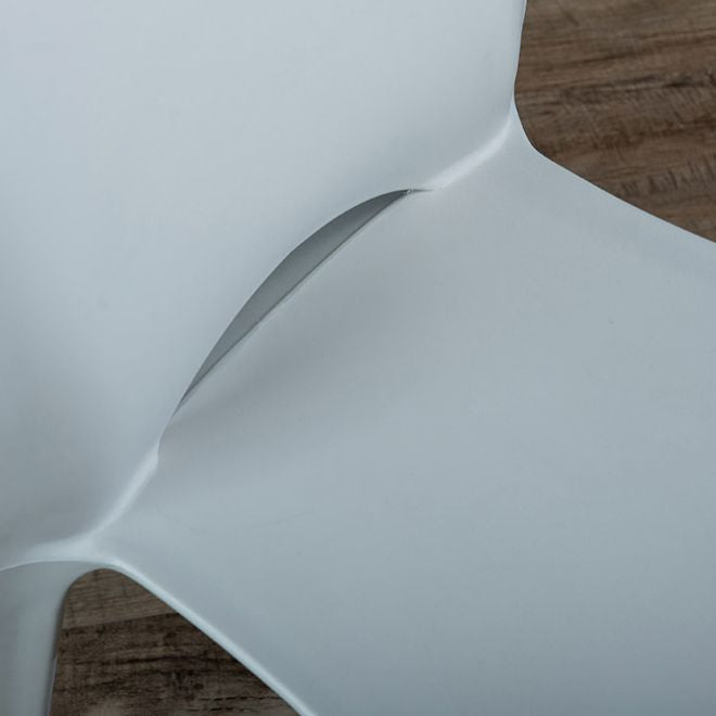 Plastic Scandinavian Kitchen Dining Room Chair Open Back Side Chair
