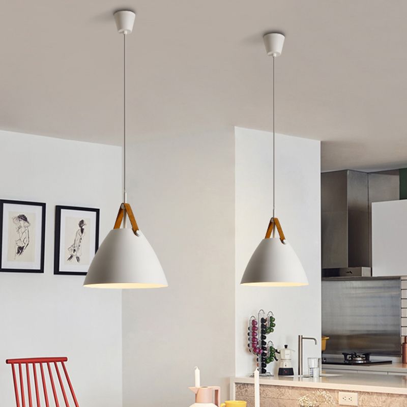 Macron Metal Hanging Light Nordic Style Pendant Light Cone Shape Hanging Light for Coffee Shop