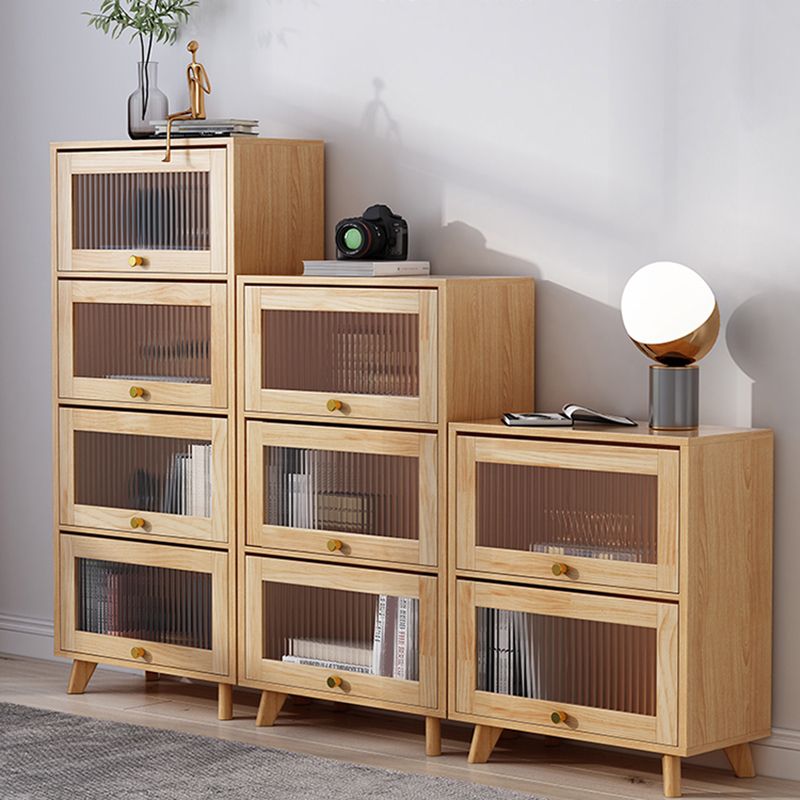 Scandinavian Closed Back Standard Bookshelf Wooden Bookcase with Shelves