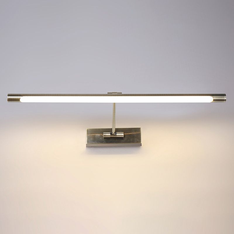 Metal linear Shade Swing Arm Wall Lights Modern 1 Head Wall Mount Fixture in Nickel Sconce