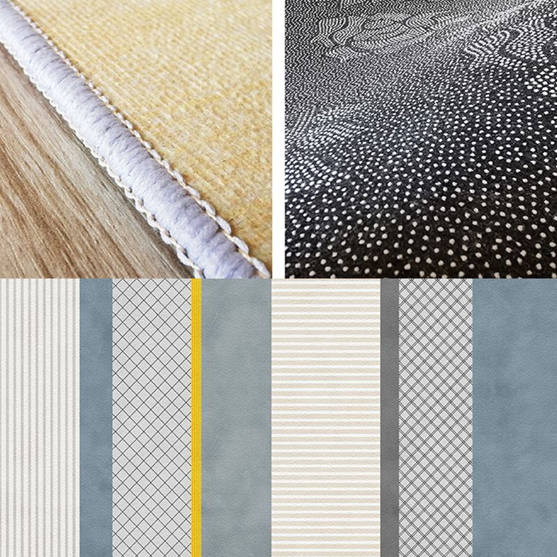 Natural Geometric Pattern Rug Multi Colored Polyster Area Carpet Non-Slip Backing Pet Friendly Indoor Rug for Parlor