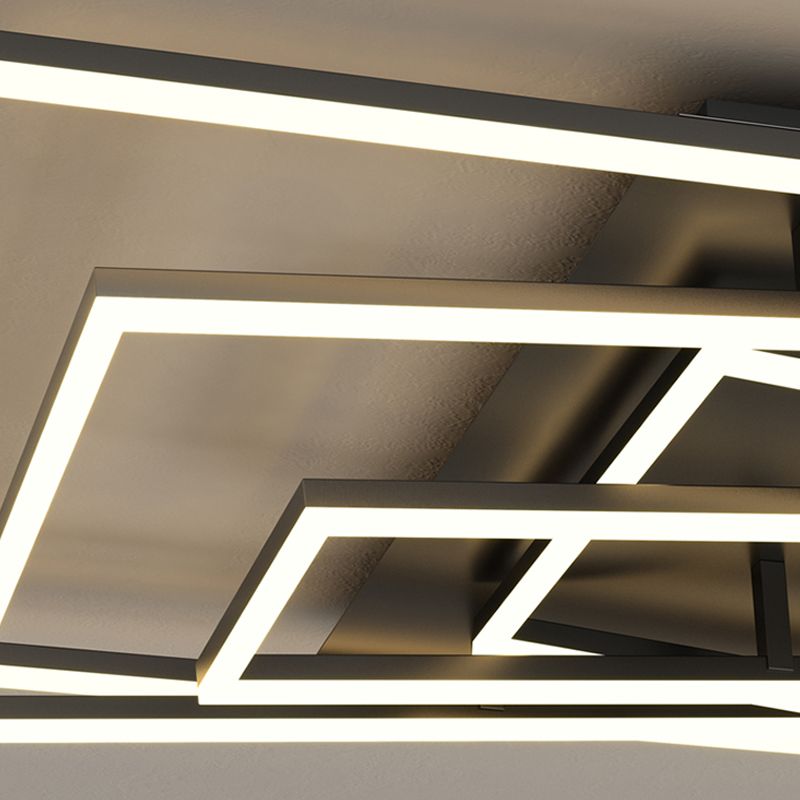 Lampada a filo contemporaneo geometrico 4 lampade a filo in metallo in metallo in nero