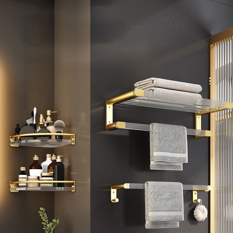 6 Piece Bathroom Accessory Set in Gold Metal Bath Hardware Set