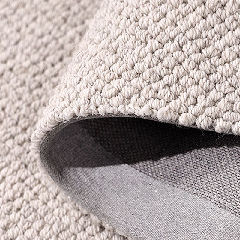 Grey Modern Area Carpet Slid Color Polyester Area Rug Washable Easy Care Rug for Living Room