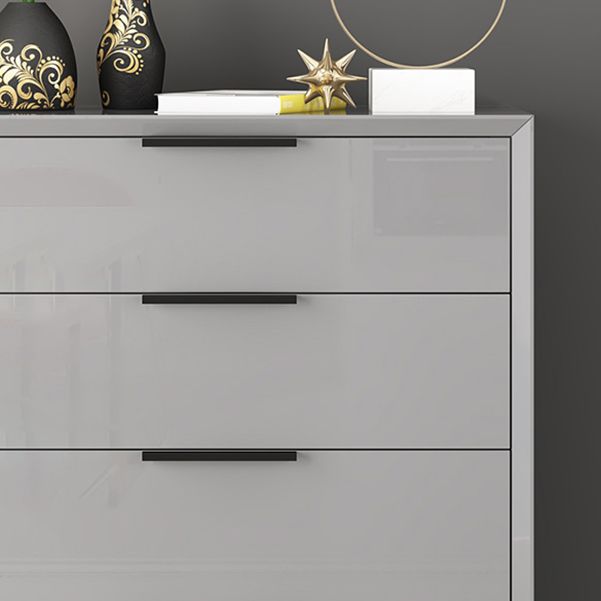 Contemporary Vertical Chest Wood Chest with Drawers for Bedroom