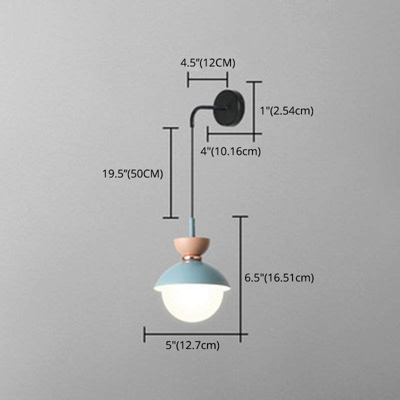 Macaroon Mini Wall SCONCE NOORDISCHE KNOORTE KLIJSTE INDOR Decoratie Wandverlichting voor slaapkamergang